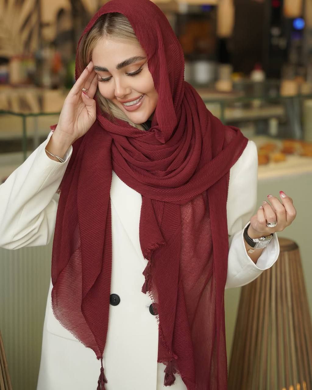 شال پلیسه بامبو وارداتی