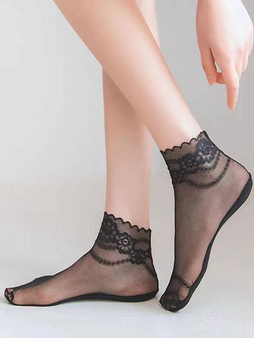 جوراب توری مشکی مجلسی