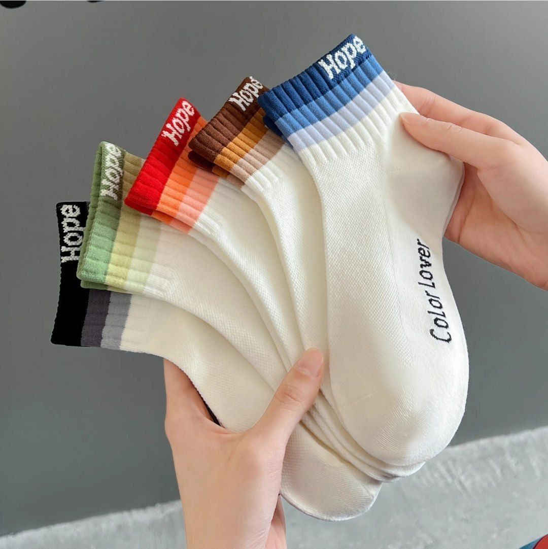 جوراب نیمساق لبه رنگی