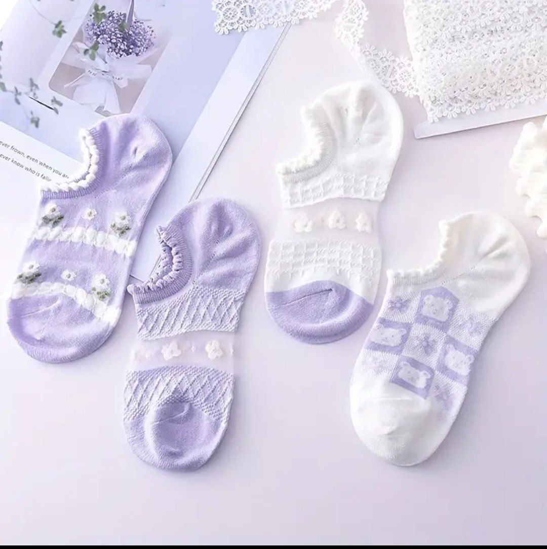 جوراب شیشه ای تم بنفش